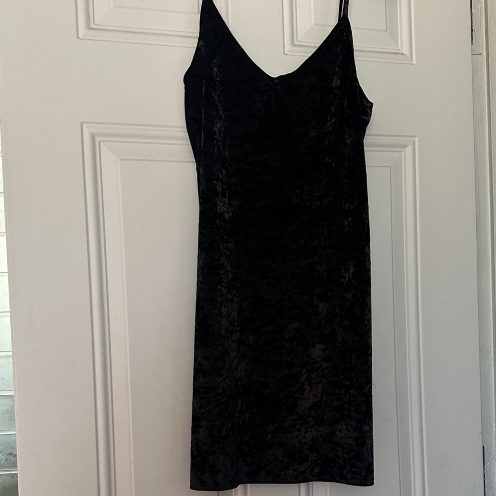 Black Velvet Slip Dress